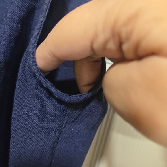 Rachel Rachel Roy Navy Draped Sleeveless Pocket Dress Size 6 - Picture 6 of 6